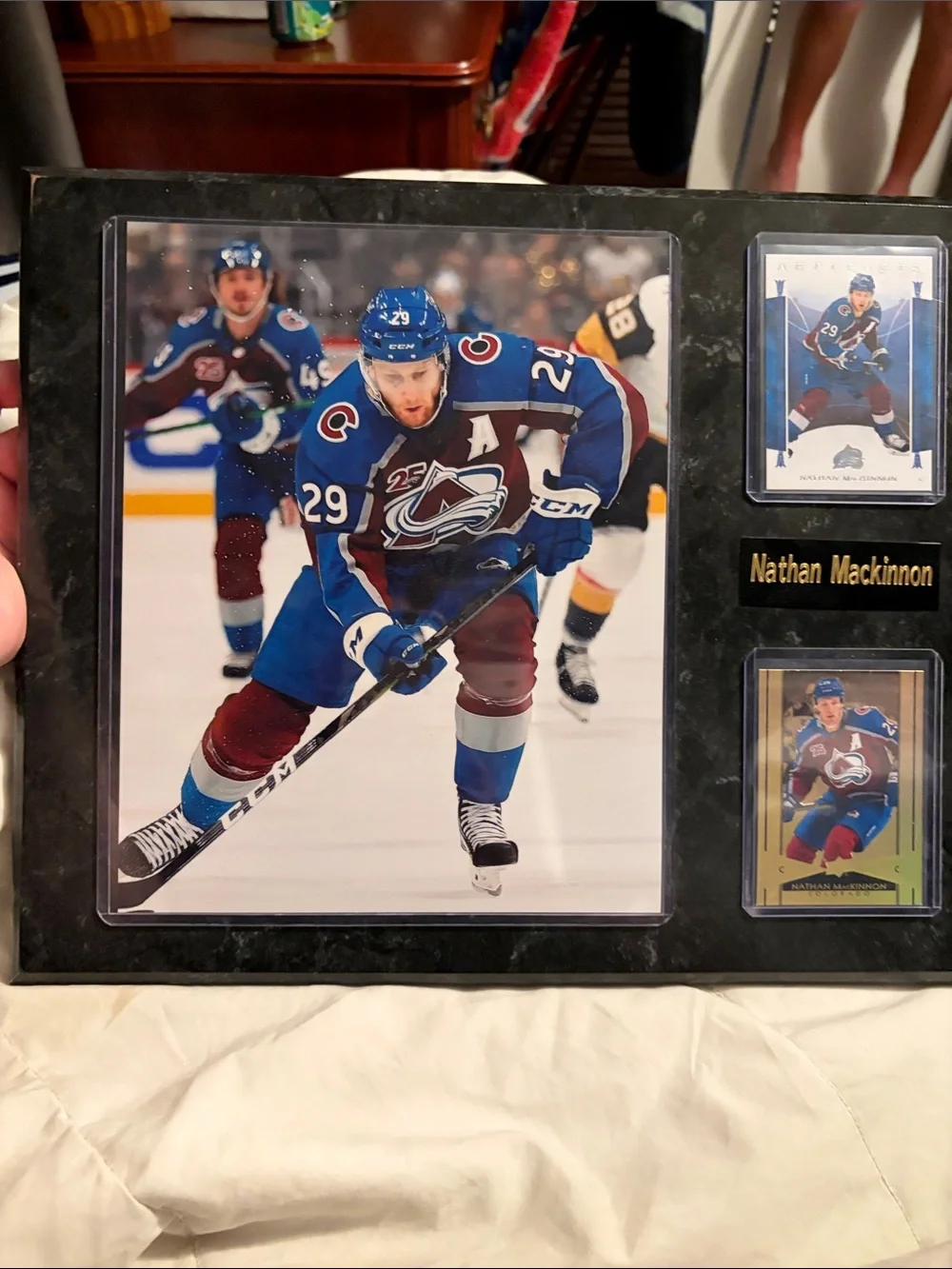 Nathan MacKinnon Colorado Avalanche Framed Photo and Card Set Plaque